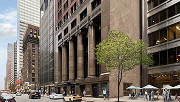 111 W Monroe Rendering1 building with tree